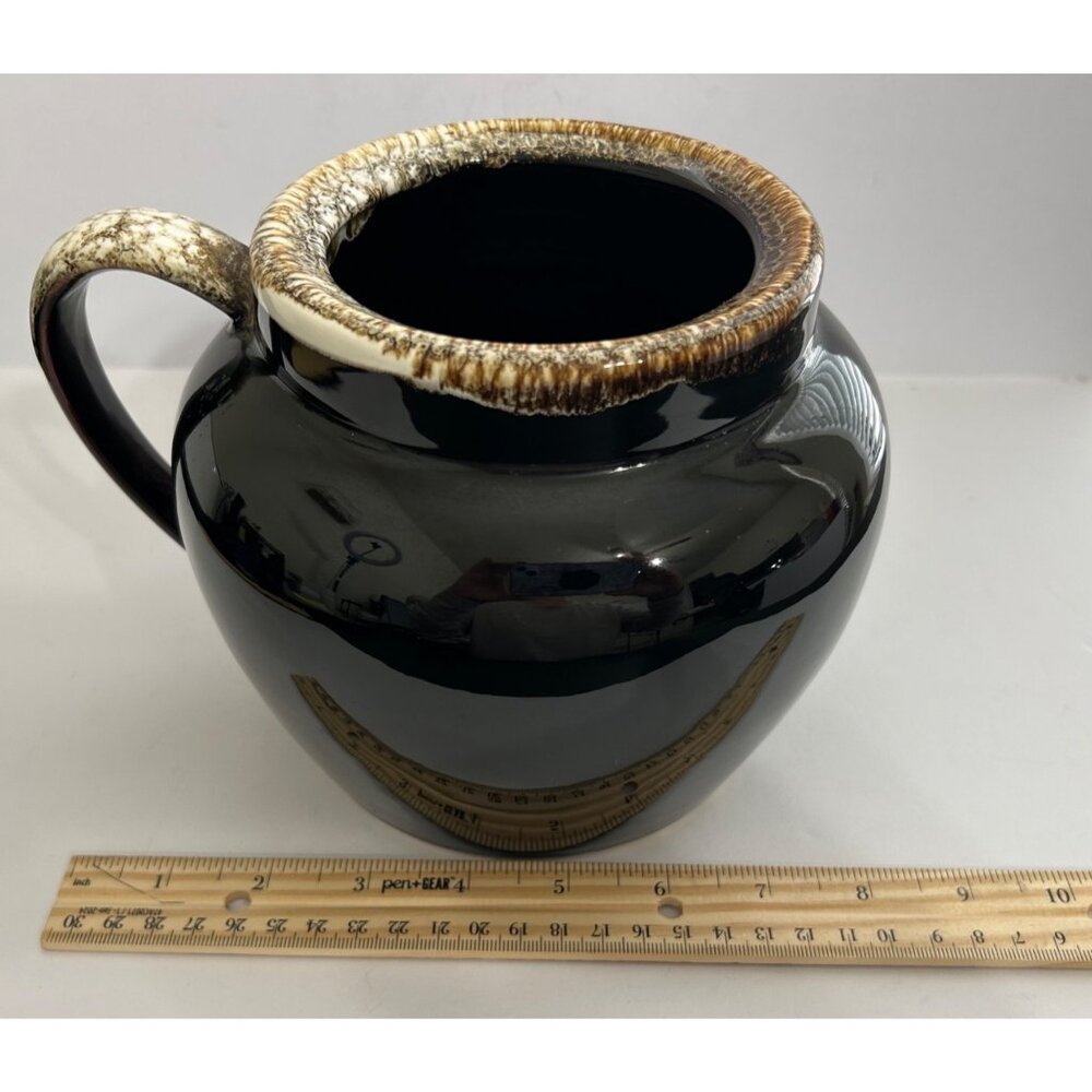 Pfaltzgraff Gourmet Brown Drip Glaze Discontinued Bean Pot NO LID USA Vintage - Picture 10 of 10